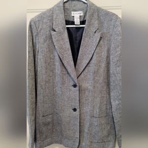Navy blue herringbone blazer, tall